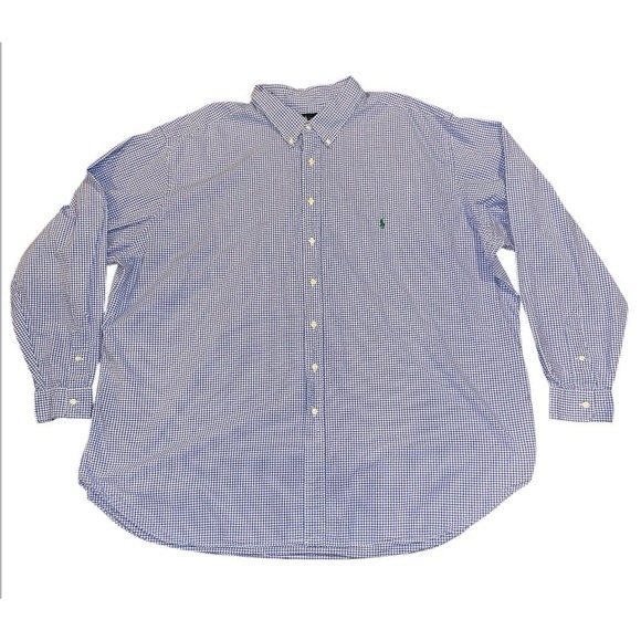 2 Polo Ralph Lauren Long Sleeve Shirts Mens 4XLT Cotton Button Down Checkered - Picture 2 of 16